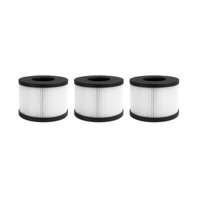 Nispira True HEPA Carbon Filter Replacement Compatible with Partu BS-03 HEPA Air Purifier, 3 Packs