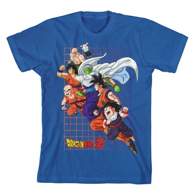 Dragon Ball Z Saiyan Group Youth Boy's Royal Blue T-Shirt