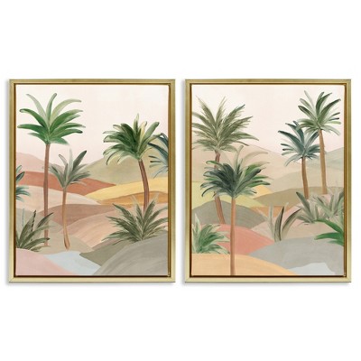 Stupell Industries Exotic Desert Oasis 2pc Floating Frame Art Set