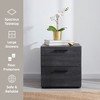 Bryt 2 Drawer Nightstand Bedside Table, Sleek  Wood End Table - 4 of 4