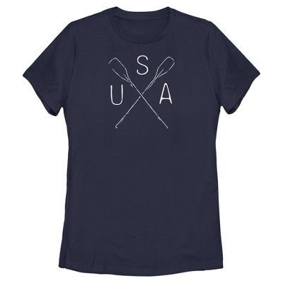 Women's Lost Gods USA Rowing Paddle Cross T-Shirt