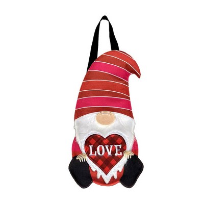 Briarwood Lane Valentine's Burlap Door Hanger 18x12 Love Gnome For Valentine's Door Hanger
