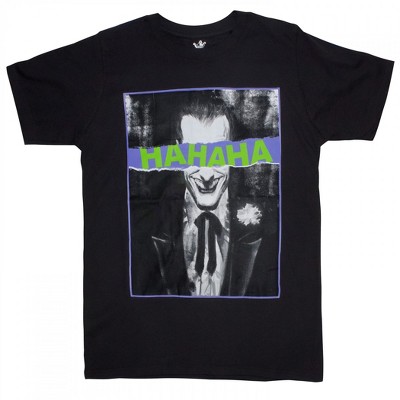 Adult Joker HAHAHA Eyes in Noir T-Shirt
