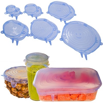 5 Star Super Deals Silicone Stretch Food Lids 24 Pack - Reusable Leak-Proof Containers Covers for Fresh Food Storage & Plastic Containers