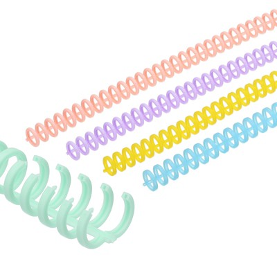 Unique Bargains Smooth Portable Plastic Rings Comb Binding Spines 50 Pcs