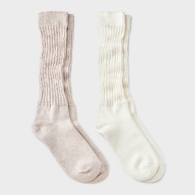 Women's Slouch 2pk Crew Socks - Universal Thread™ 4-10