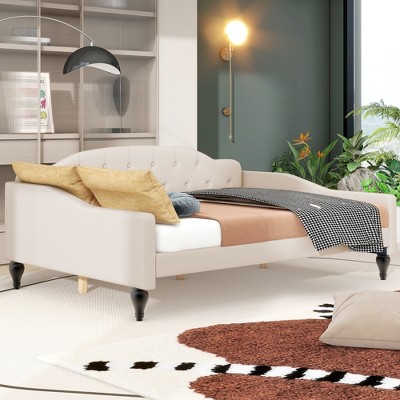 Full Size Upholstered Tufted Daybed for Bedroom