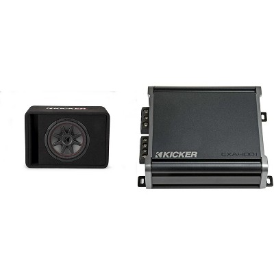 Kicker 48VCVR122 CompVR 12" single subwoofer in vented box, 2-ohm w/ 46CXA4001 Bundle
