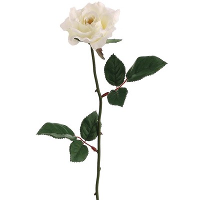 Allstate Floral Long Stem Blooming Rose Artificial Floral Spray - 23" - Cream