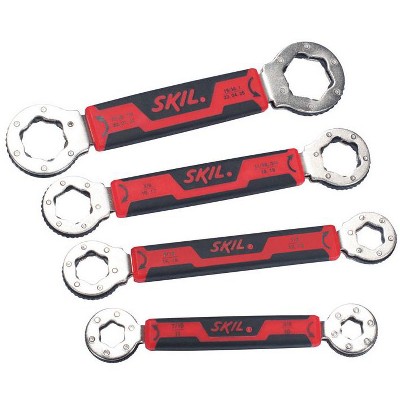 SKIL Secure Grip 6 Point Metric Wrench Set 4 pc
