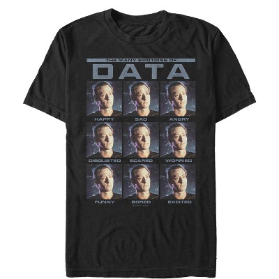 Men's Star Trek: The Next Generation The Many Emotions Of Commander Data T-Shirt