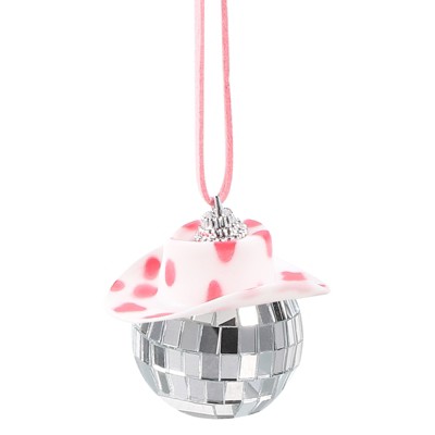 Unique Bargains Shiny Mirror Ornament Car Party Accessory Disco Ball