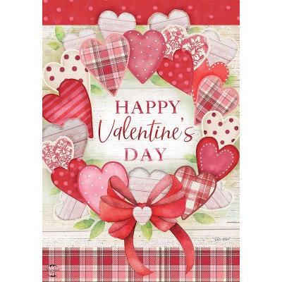 Briarwood Lane Garden Flag 12x18 For Outdoor Valentine's Wreath For Valentine's Love Garden Flag Flags For Outside