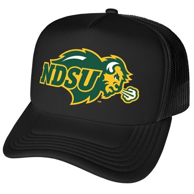 Official North Dakota State University Primary Logo Foam Snapback Trucker Hat - for Men and Women Black One Size