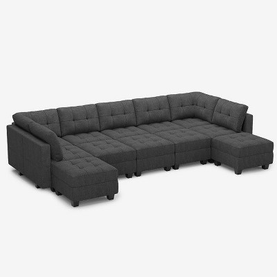Belffin Modular Weave Sofa with Storage Seat (12 Seats + 9 Sides)