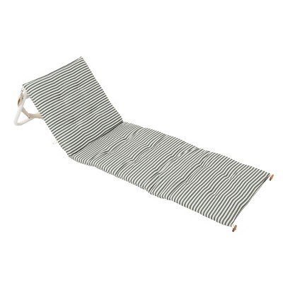 Sunnylife: Reclining Beach Chair - The Vacay Olive Stripe, Adjustable Backrest