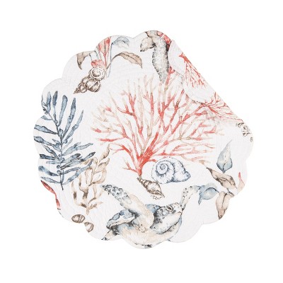 C&F Home Tranquil Tides Round Placemat, Set of 6, 17"