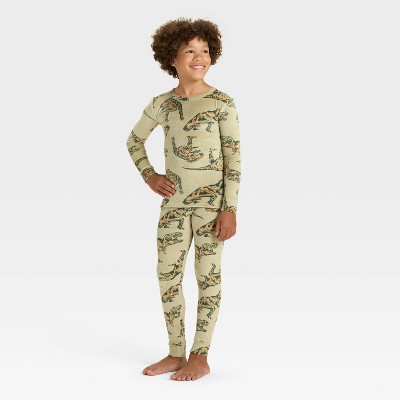 Kids' Long Sleeve Snuggly Soft Pajama Set - Cat & Jack™ Green