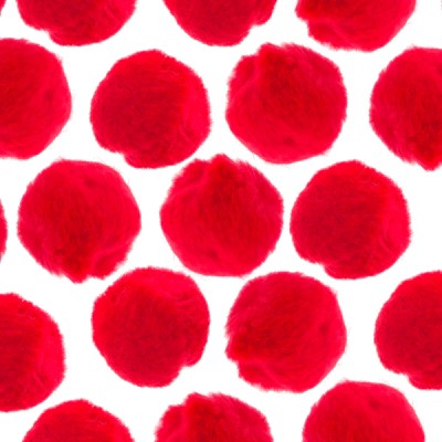 John Bead 1.5in Red Pom Poms for Crafts DIY Art Creative, 50pcs