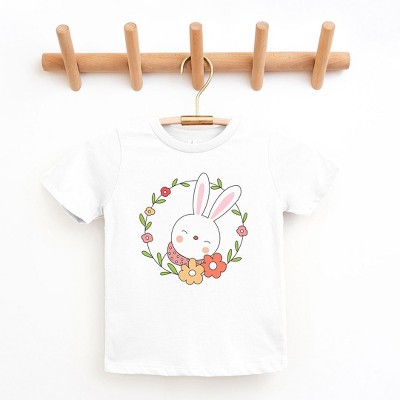 The Juniper Shop Easter Bunny Flower Wreath Youth Short Sleeve Tee