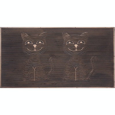 A1HC All Weather Rubber Door Mat, 18”X30”, Dirt Grabber Durable Welcome Doormat, Low Profile Entryway Mats for Home