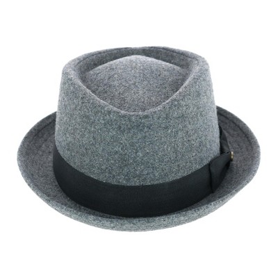 Epoch Hats Company Men's Diamond Shape Wool Fedora with Grosgrain Hatband