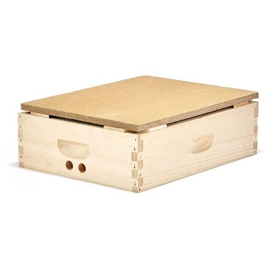 Little Giant Professional and Backyard Beekeeping Bee Hive/Apiary Winterizer Solid Pine Wood Hot Box Insulator with Moisture Board, Brown