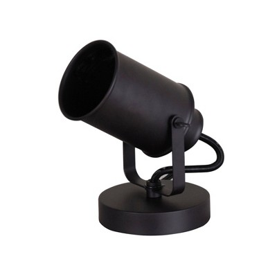6.25" Metal Spotlight Wall Mount Accent Lamp Black - Cresswell Lighting: ETL Listed, 1-Way Switch, No Bulb Included