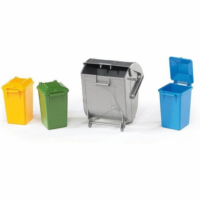 Bruder Trash Bin and Garbage Set