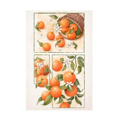 Canvas Wall Art - Xuan Thai  'Orange Blossom Home' Wall Art for Living Room, Bedroom, or Office Décor by Trademark Fine Art