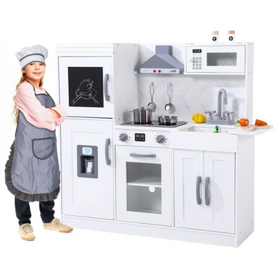 40inch Kids Large Pretend Play Kitchen Toys with Sink, Role Play Kitchen
