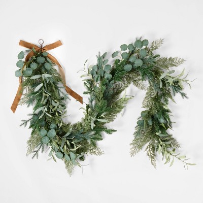 96" Extra Full Olive and Pine Holiday Garland - Threshold™ designed with Studio McGee
