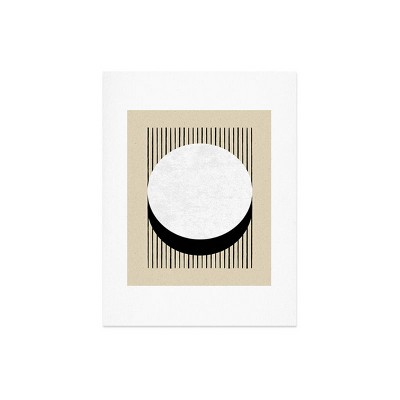 Deny Designs Moonlight Print Circle BW Stripes Art Print
