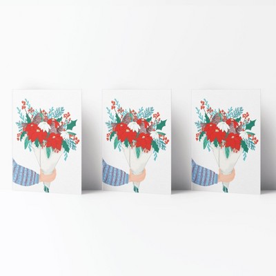 Winter/Holiday Greeting Card Pack Sets (3 ct) Winter Bouquet by Ramus & Co