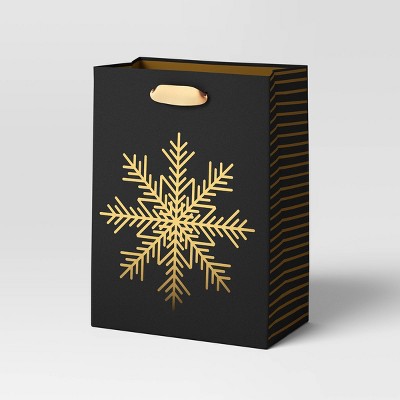 Christmas Modern Warmth Petite Gold Snowflake Black - Wondershop™