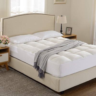 Cheer Collection Microplush Down Alternative Mattress Topper with Fitted Skirt