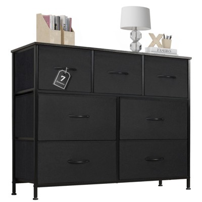 Sweetcrispy 7 Drawer 39.3  W Chest of drawer with Wood Top & Fabric Drawer