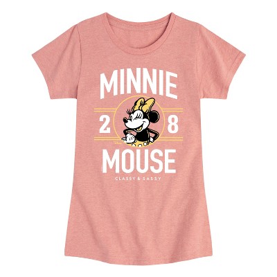 Girls' - Disney - Minnie Mouse Fitted Short Sleeve Graphic T-Shirt