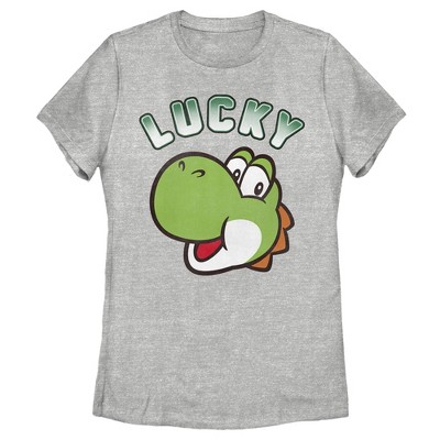 Women's Nintendo Super Mario St. Patrick's Day Lucky Yoshi T-Shirt