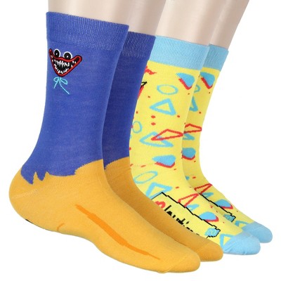 Poppy Playtime Socks Horror Game 2-Pack Adult Crew Socks OSFM