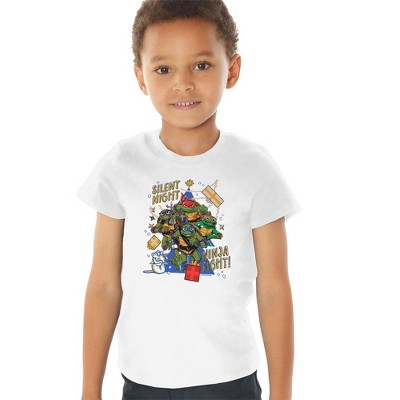 Toddler Boys' Teenage Mutant Ninja Turtles: Mutant Mayhem Christmas Silent Night Ninja Fight T-Shirt