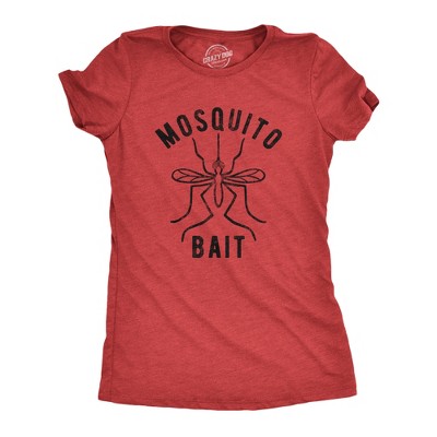 Womens Mosquito Bait T Shirt Funny Camping Campfire Outdoors Bug Bite Graphic Novelty Tee - Crazy Dog Women's T Shirt For Campers