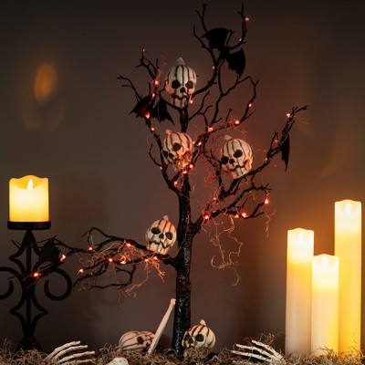 Northlight Bag of Mini Pumpkin Head Skulls Halloween Decorations - 3" - Set of 6