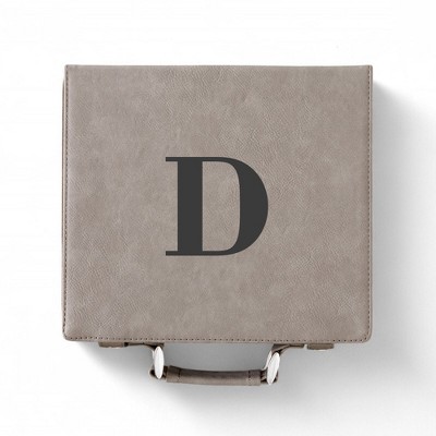 Personalization Mall Grey Leatherette Poker Chip Set