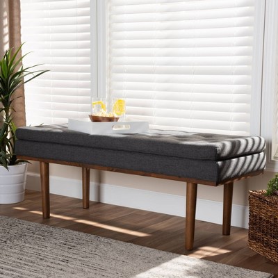 Arne Walnut Finished Bench - Baxton Studio