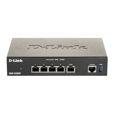 D-Link Gigabit VPN Router | Perfect for Remote Work | 4 Port Gigabit Dual WAN Failover | Enterprise-Grade Encryption | TAA/NDAA Compliant (DSR-250V2)