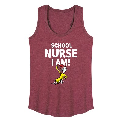 Women's - Dr. Seuss - School Nurse I Am Sam I Am Graphic Racerback Tank