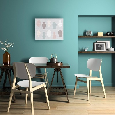 Trademark Fine Art Uplusmestudio Abstract Vases Pastel Wood Slat Art