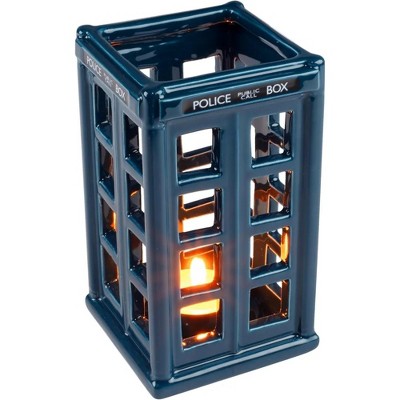 Doctor Who Tardis Blue Candle Holder, Ceramic - Holds Tealight & Votive Candles -Officially Licensed- Dr. Who Decor Gift for Teens, Adults, Men, Women