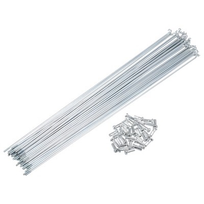 Unique Bargains 14G J Bend Bicycle Galvanized Spokes 36 Pcs